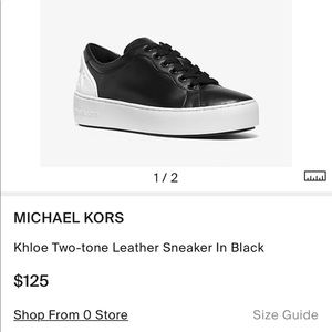 MICHAEL Michael Kors Khloe Lace Up leather Black 43F9KLFS3L US 7M